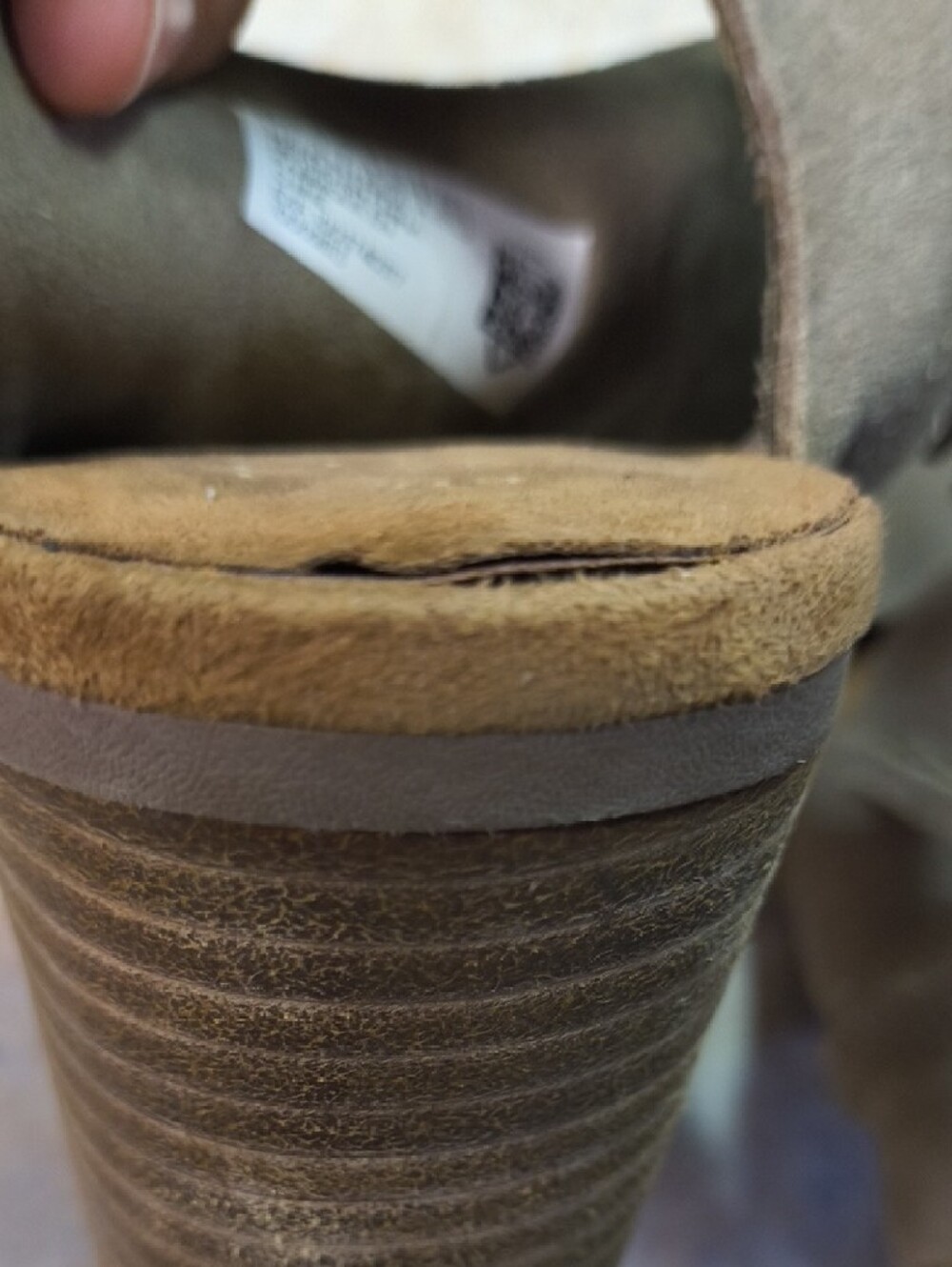 TOMS Women's Taupe Suede Wedge Sandals - Picture 8 of 8
